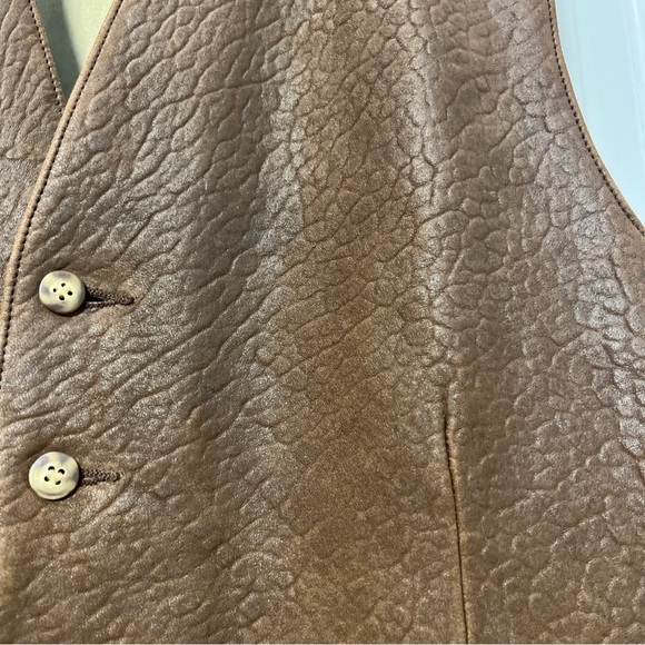 Huntington Vintage Brown Genuine Leather Vest for Men Size Large - Picture 2 of 13